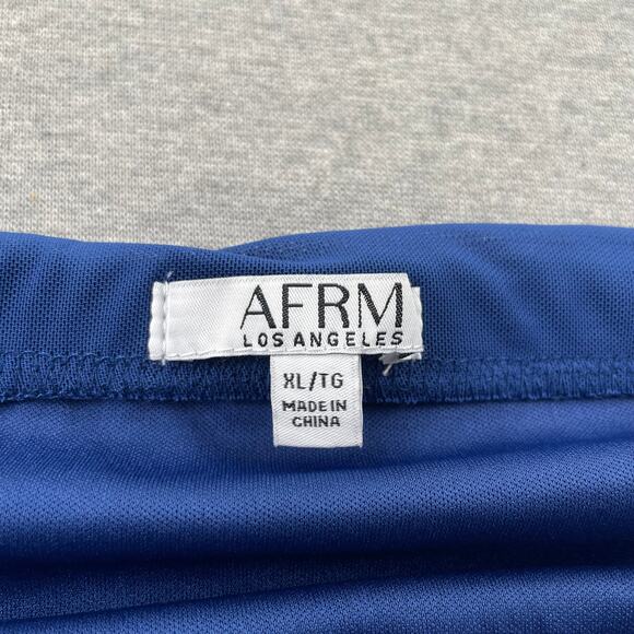AFRM Skirt XL Blue Mesh Midi Pull On Stretch Lined Lightweight Rave Clubwear - Picture 3 of 10